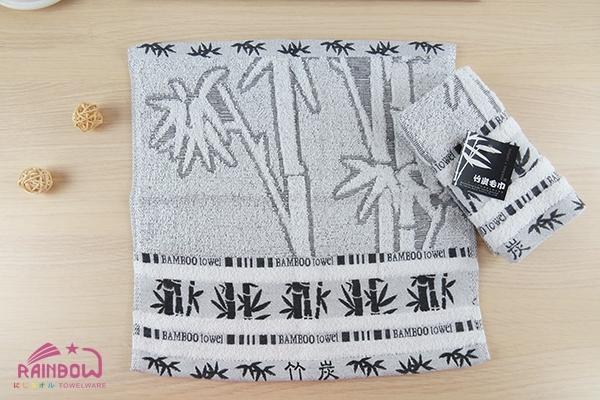 竹炭紗提花方巾