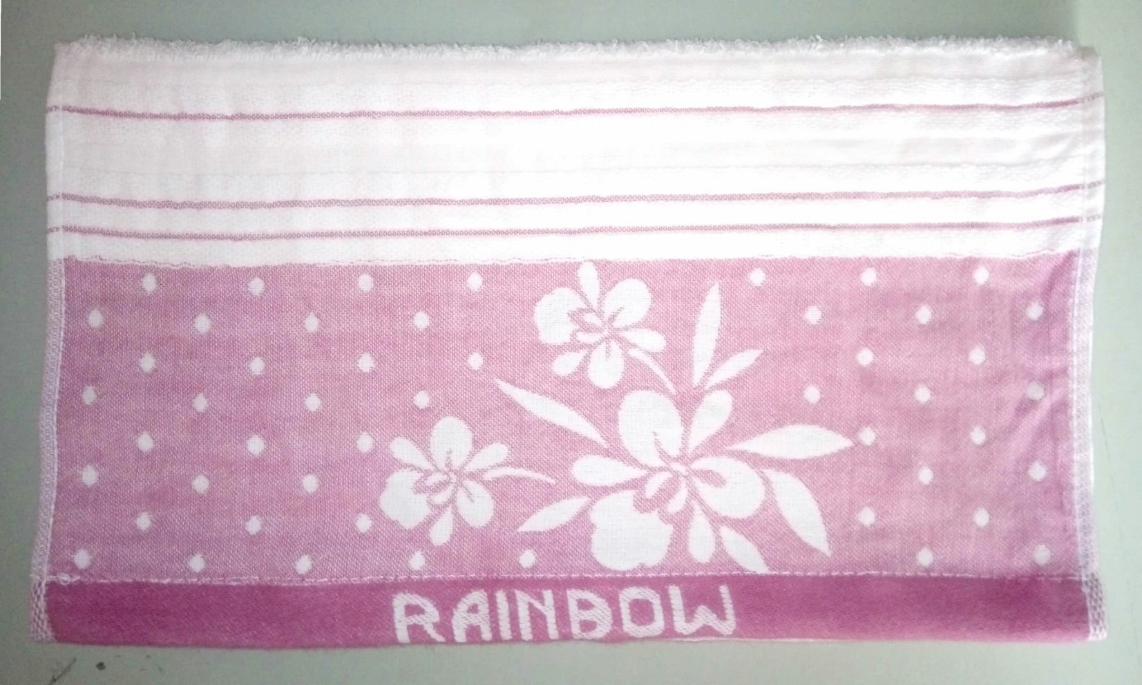 蘭花紗布提花毛巾