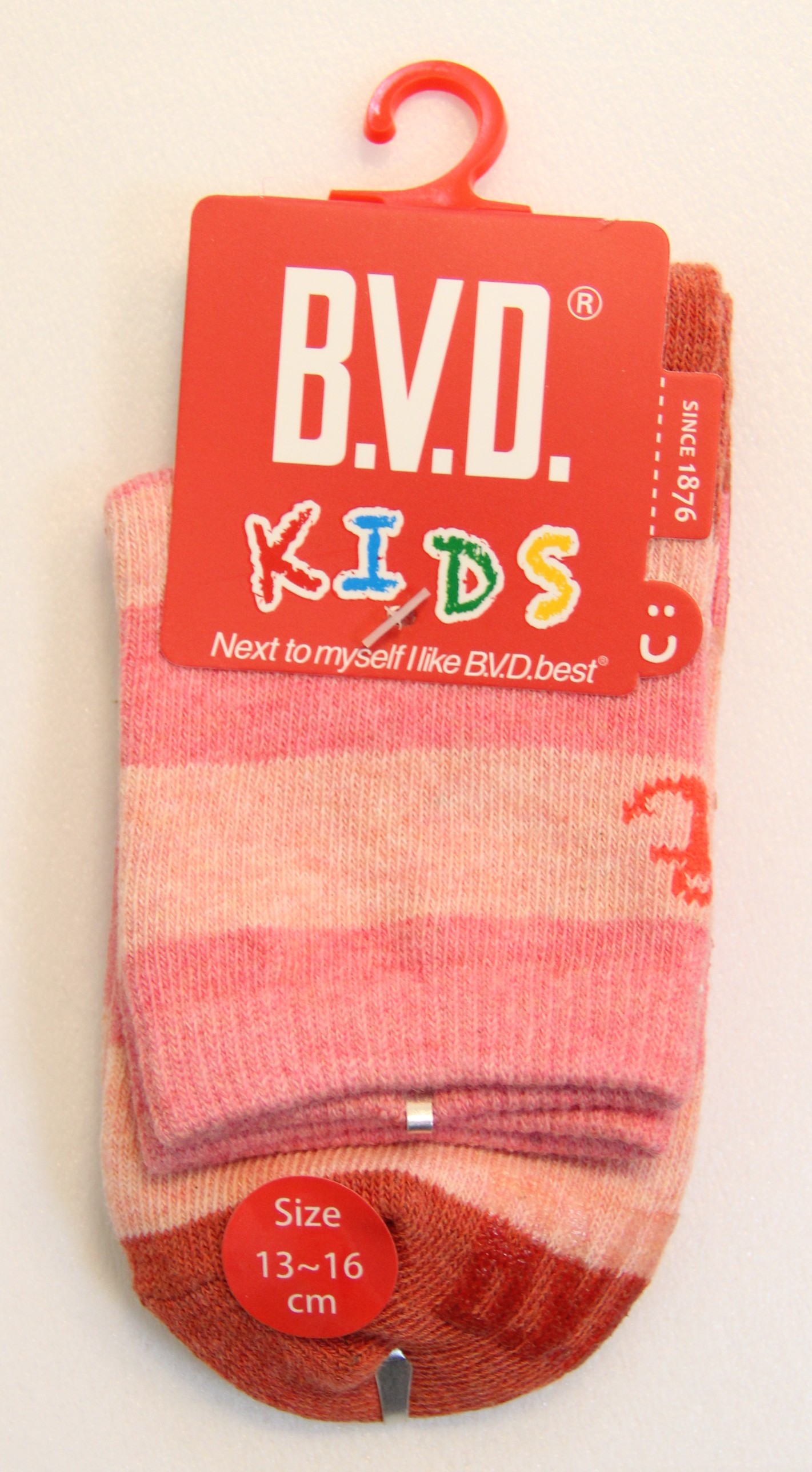 B.V.D條紋海錨3/4童襪(13-16CM)