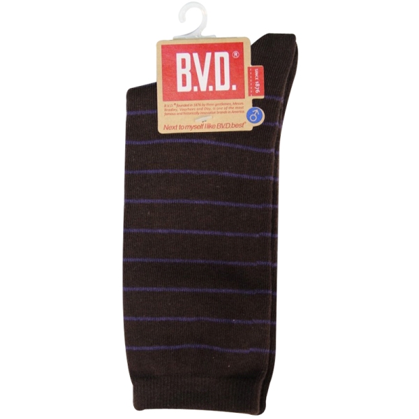 BVD細條紋男襪