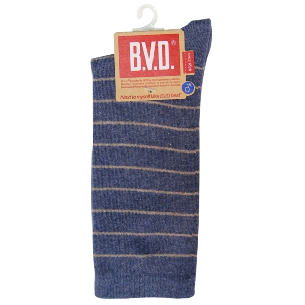 BVD細條紋男襪