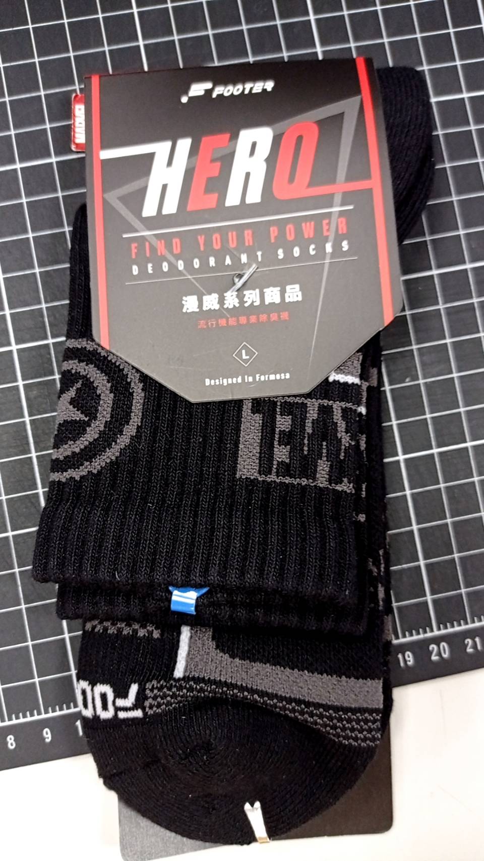MARVEL．輕壓力襪美國隊長款（男）L
