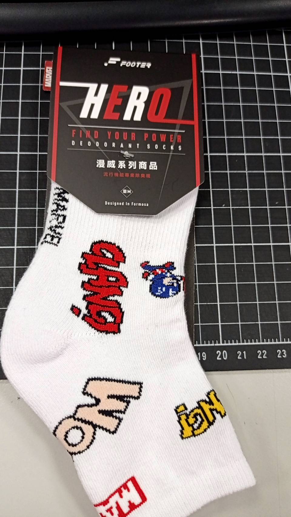 MARVEL．運動氣墊襪美國隊長款（童）M