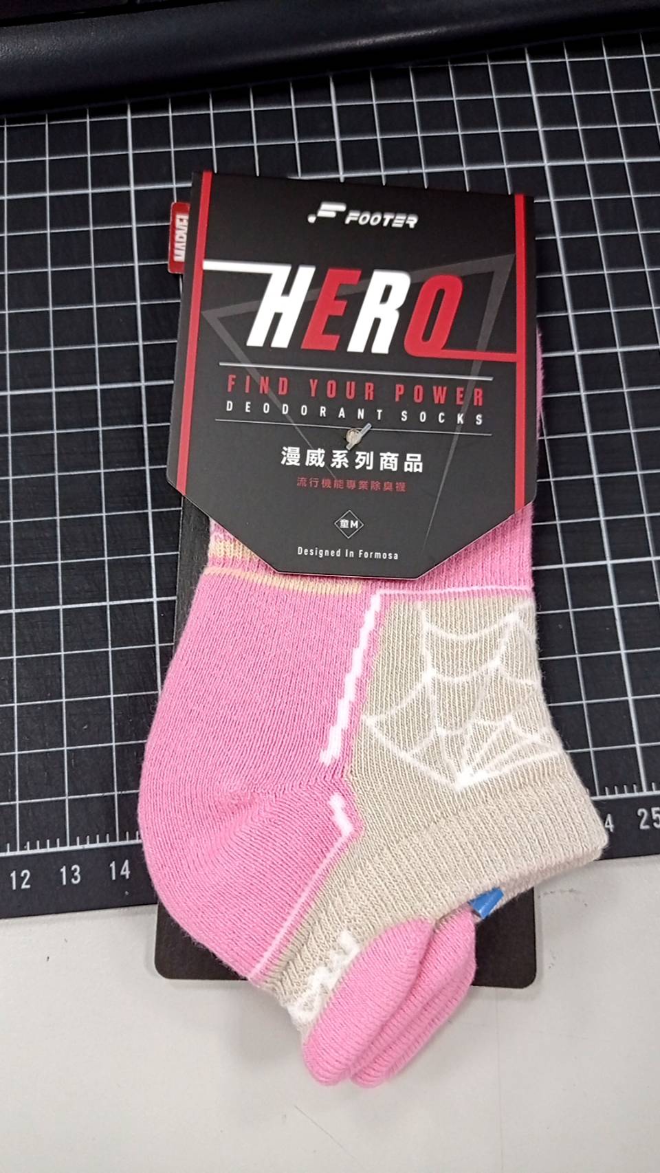 MARVEL．運動氣墊襪蜘蛛人款（童）M	