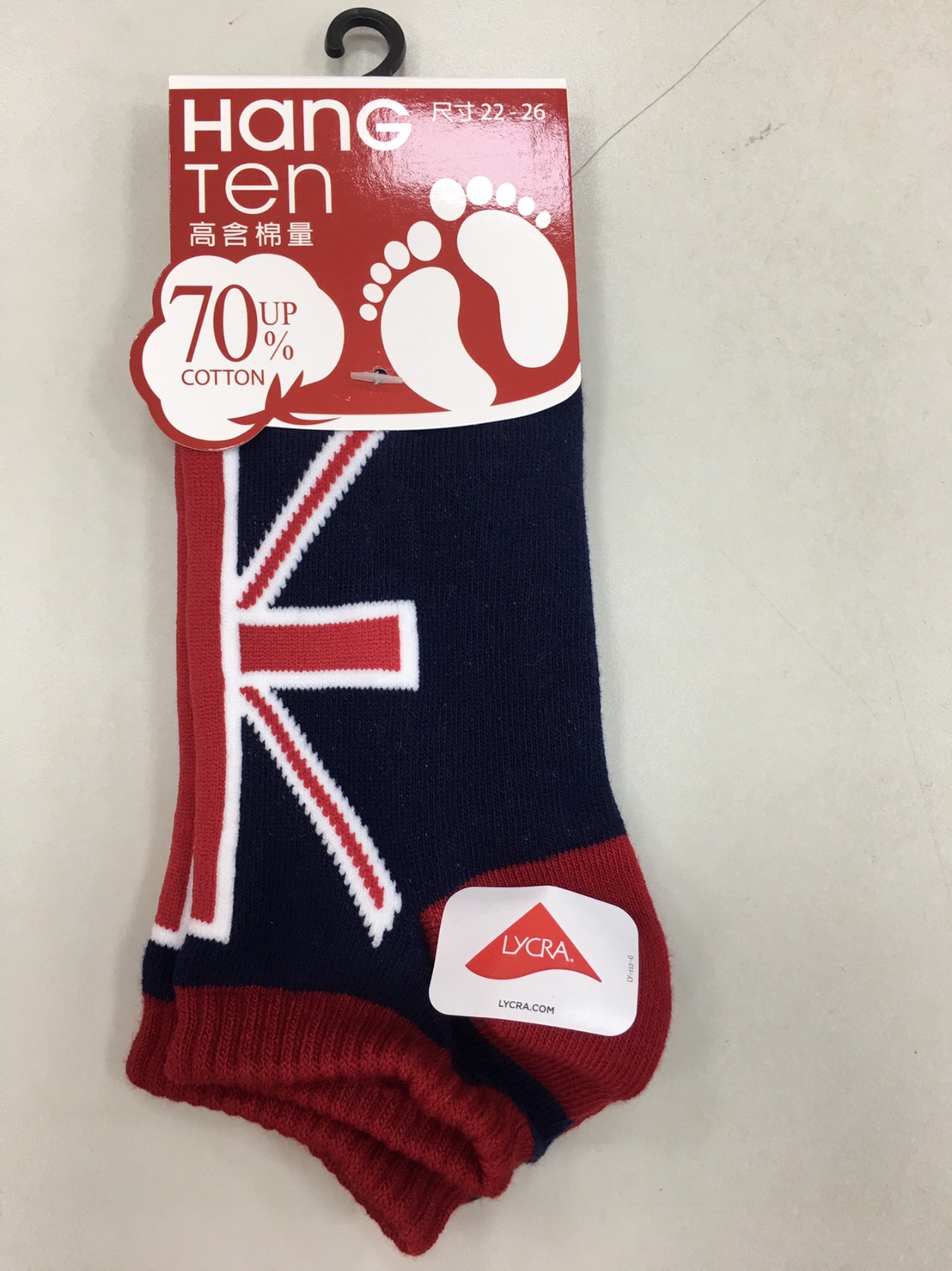 Hangten(國旗)英倫情人船襪