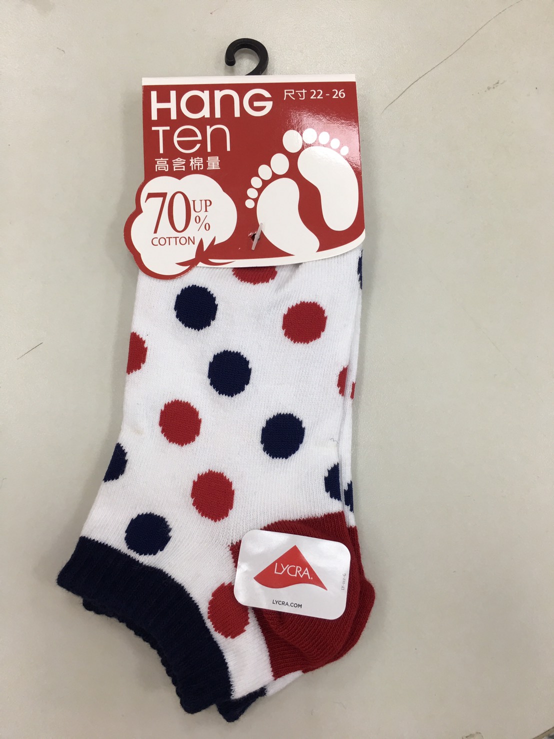 Hangten(圓點)英倫情人船襪