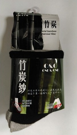 竹炭紗休閒襪4入