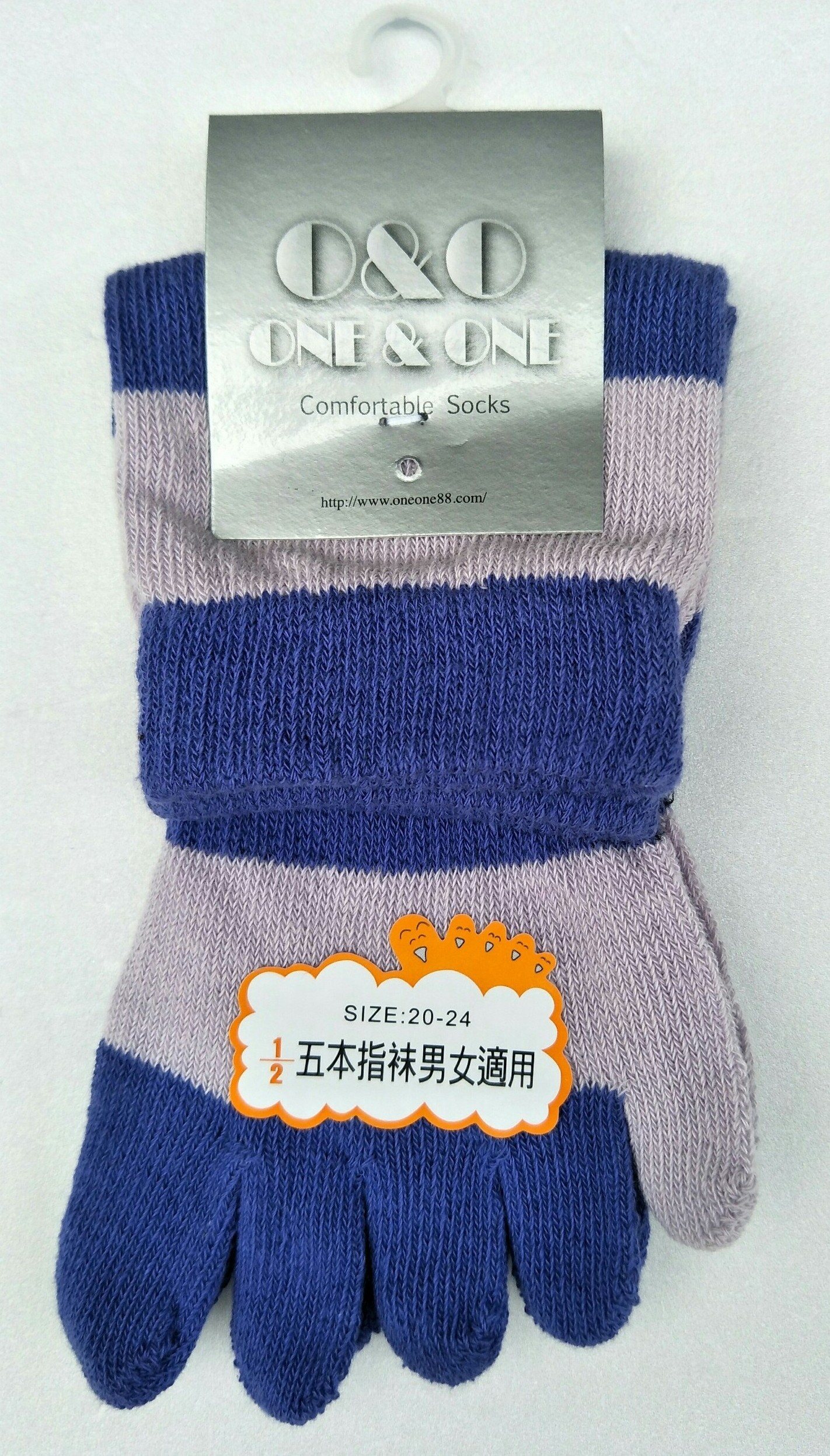 純棉吸汗五趾襪	