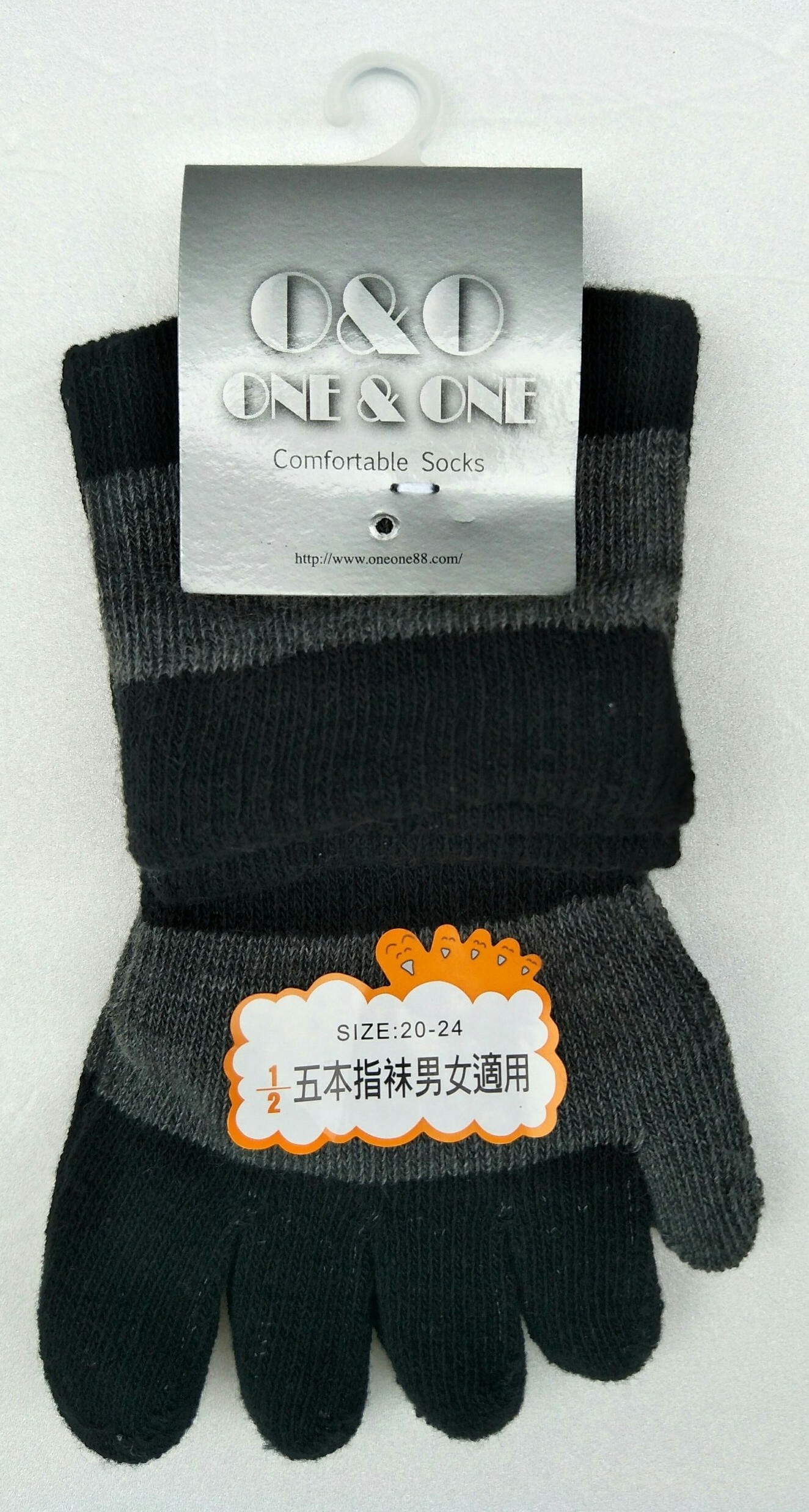 純棉吸汗五趾襪