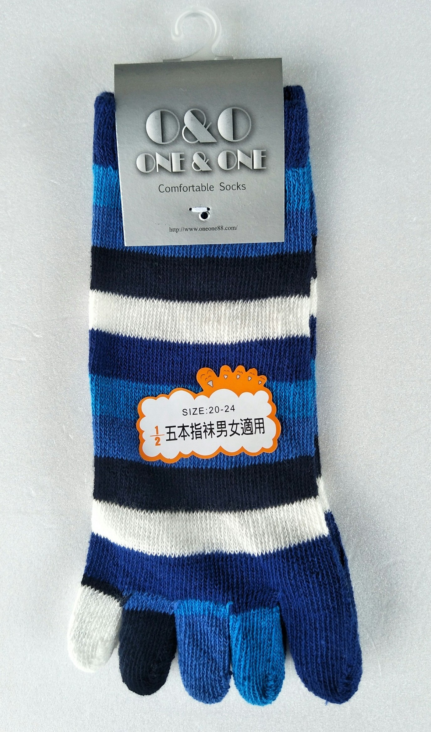 純棉吸汗五趾短襪