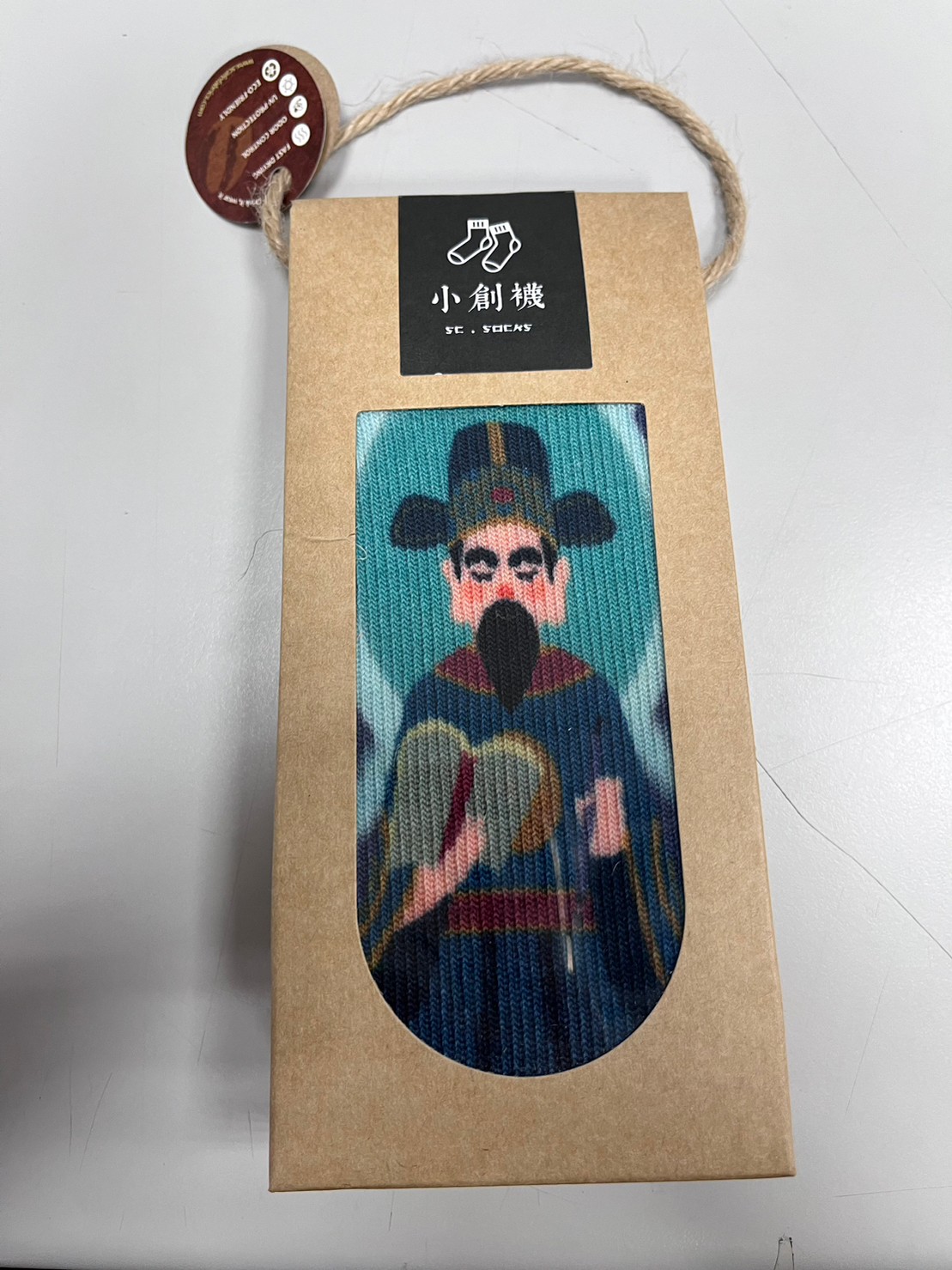 小創襪-咖啡紗3D科技機能襪-台灣好神-文昌帝君