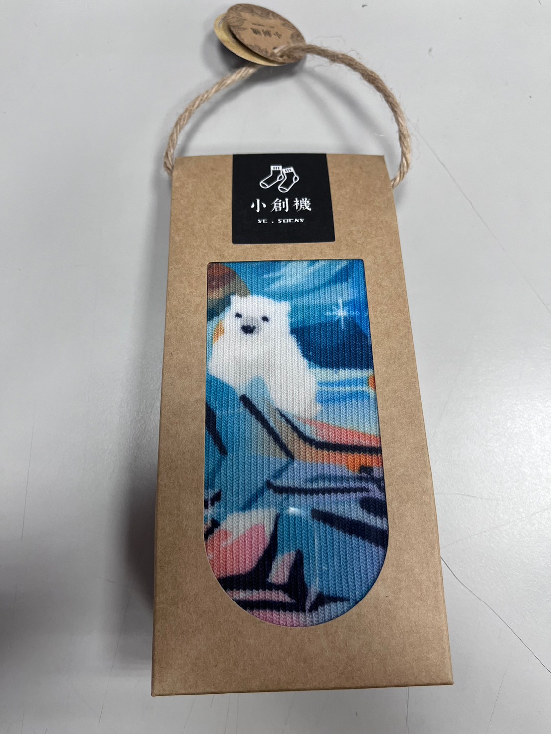 小創襪-咖啡紗3D科技機能襪-地球暖襪-北極熊