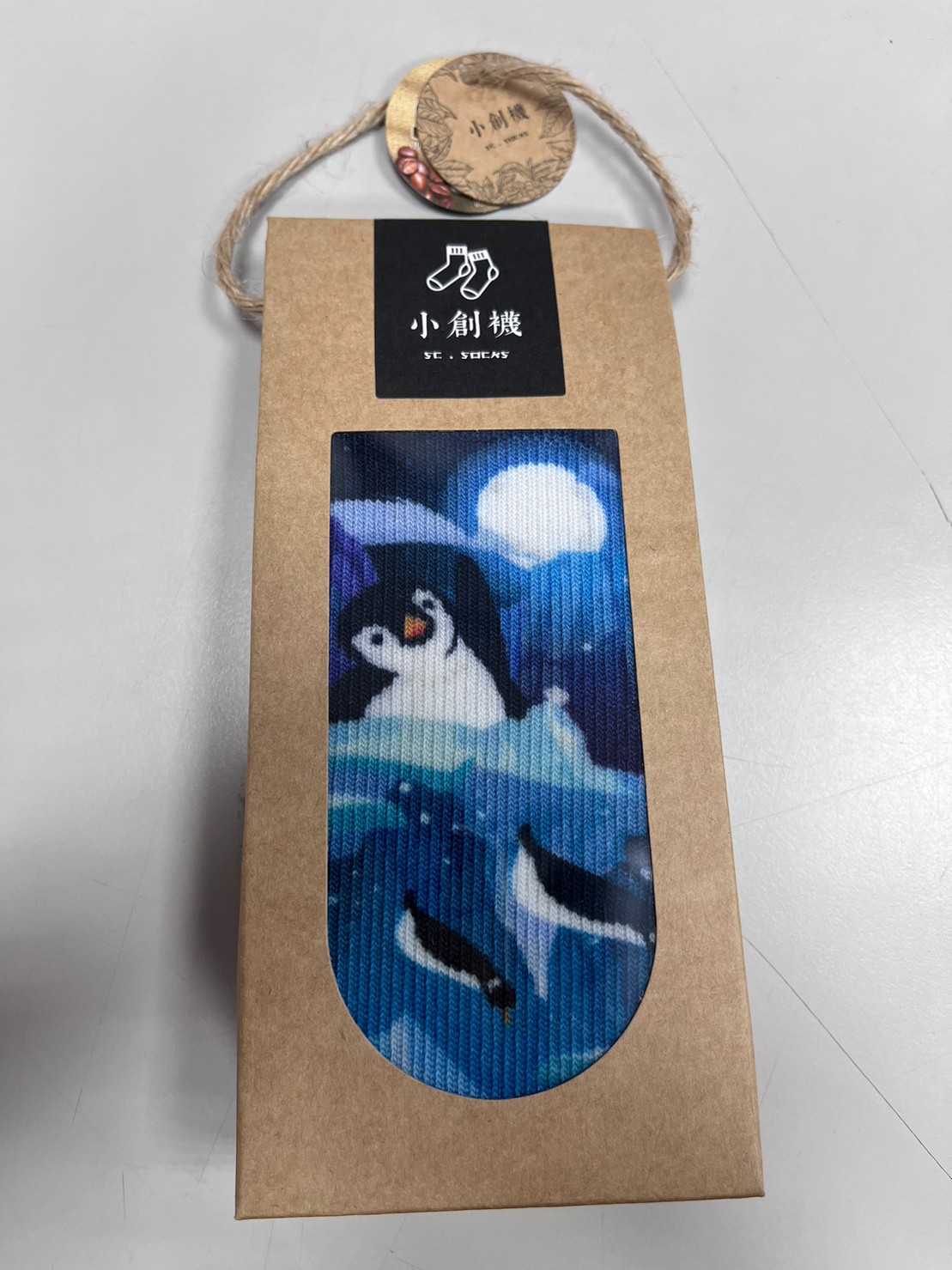 小創襪-咖啡紗3D科技機能襪-地球暖襪-企鵝
