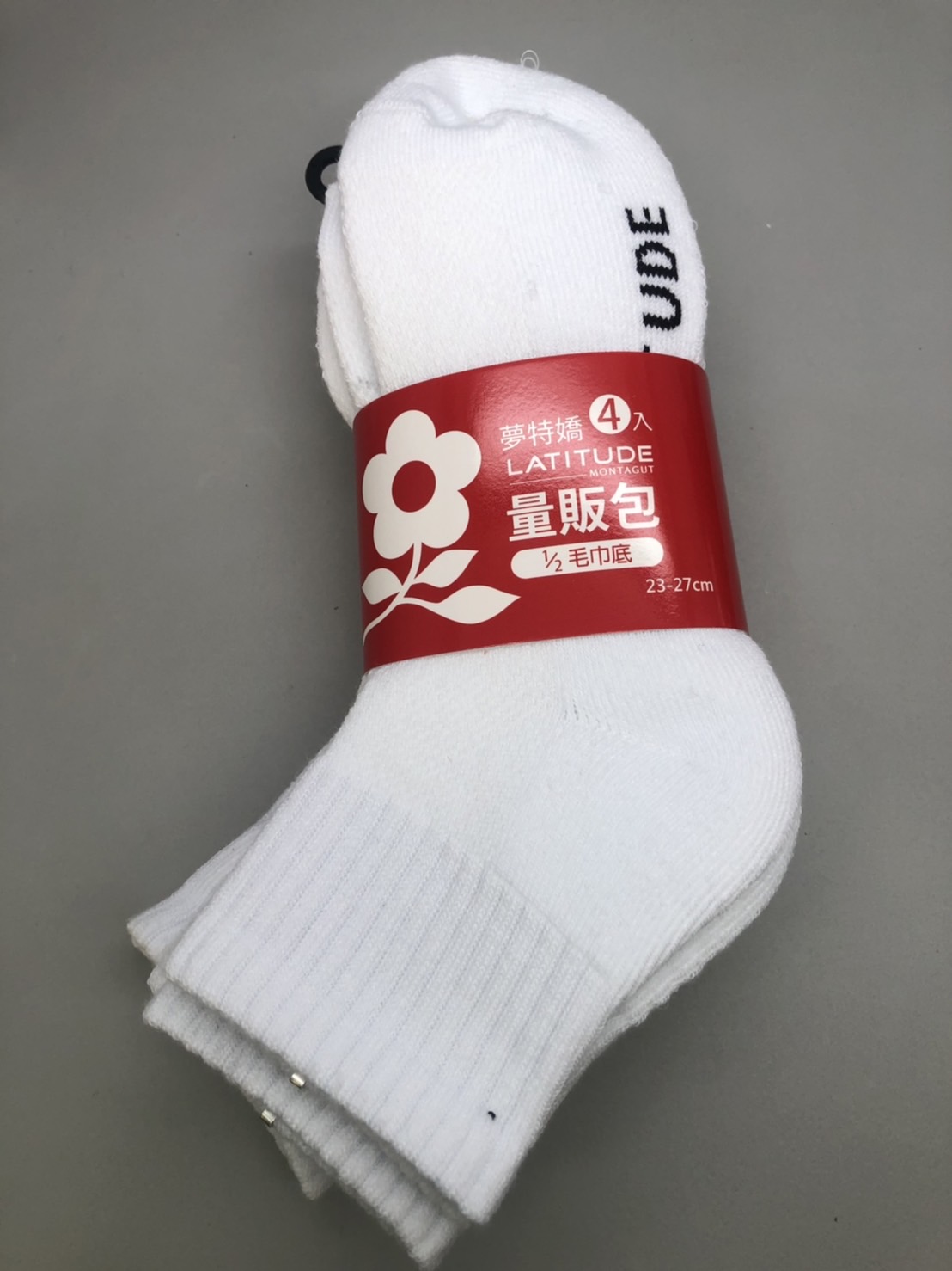 量販包1/2毛巾襪
