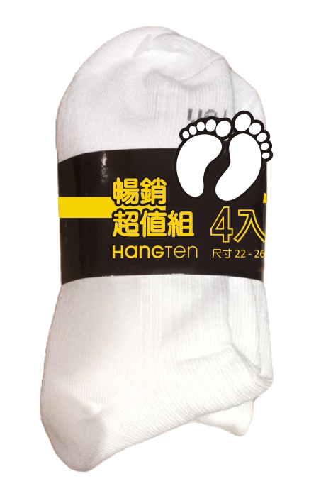 HangTen 3/4休閒襪四入超值組