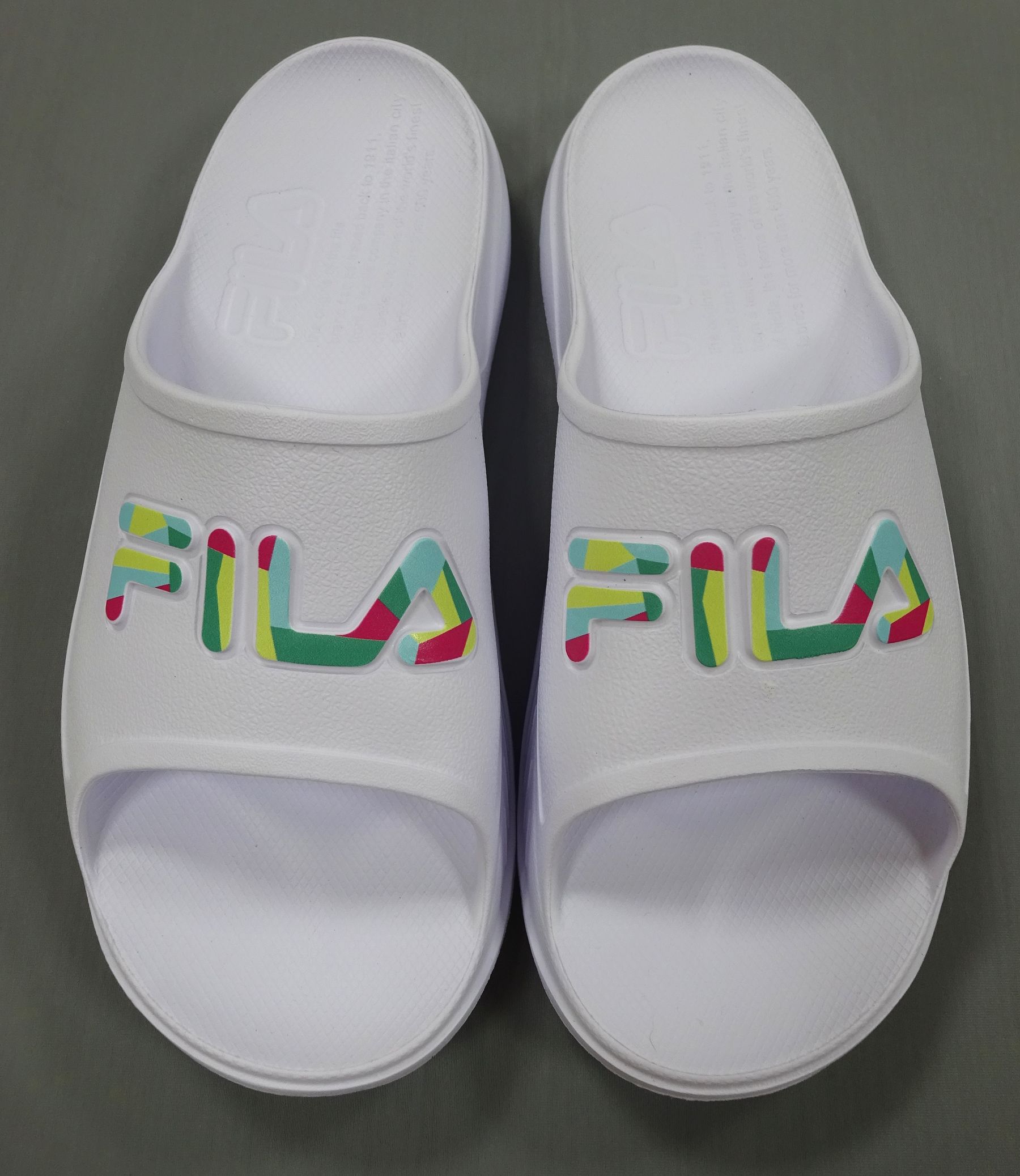 Fila 單色拖(白)
