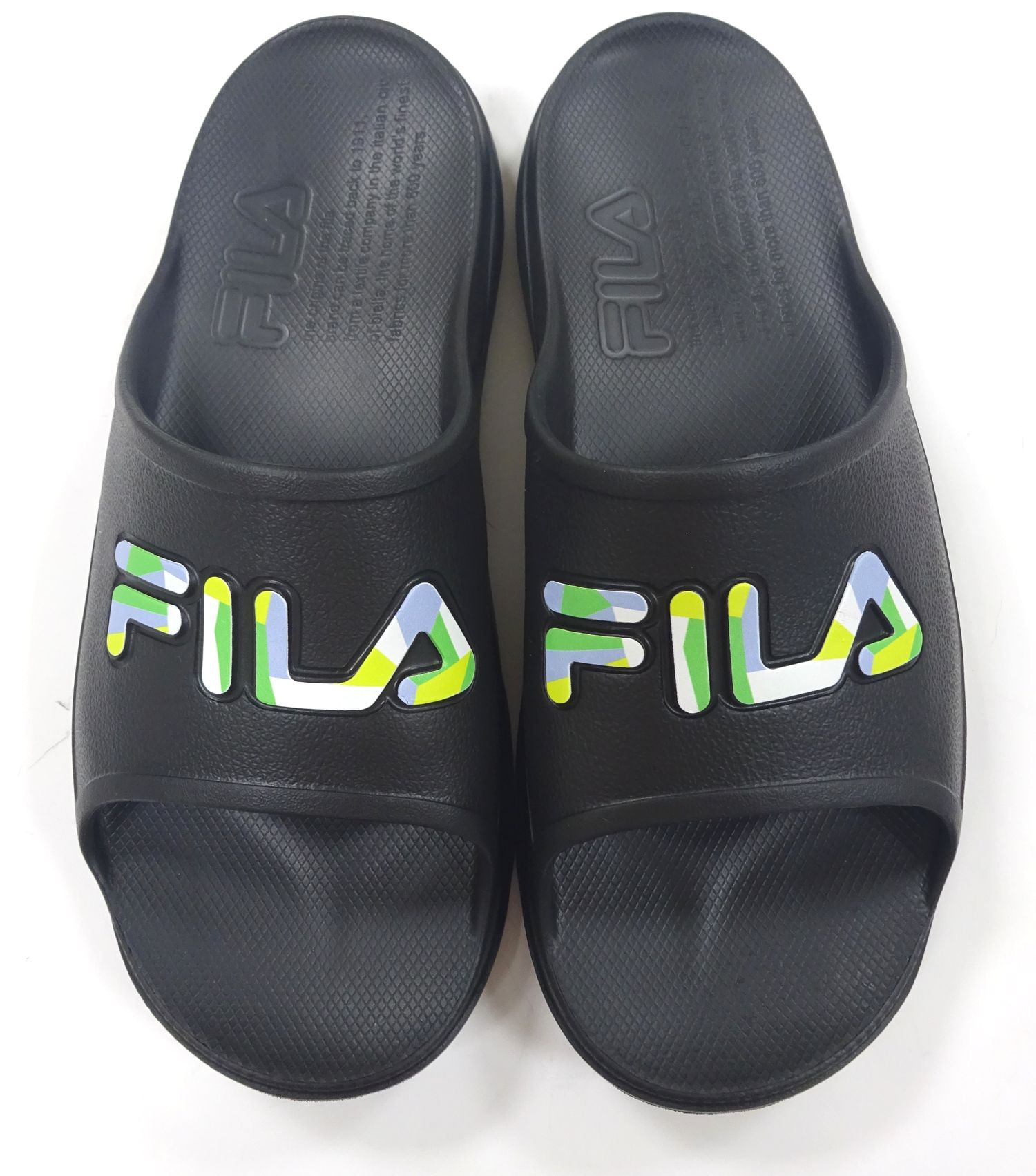 Fila 單色拖(黑/綠)