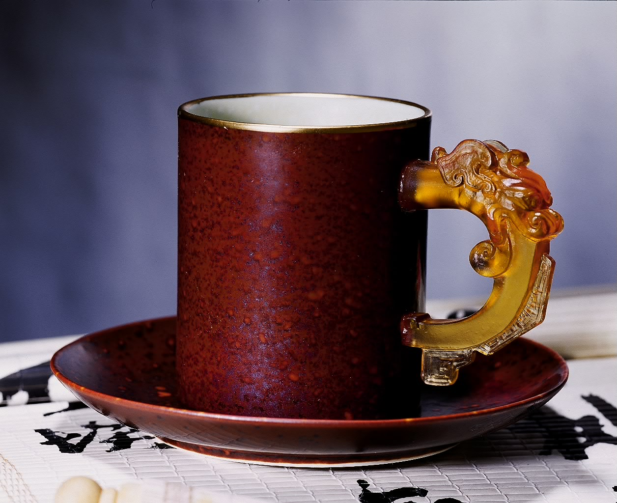 金邊咖啡點馬克杯