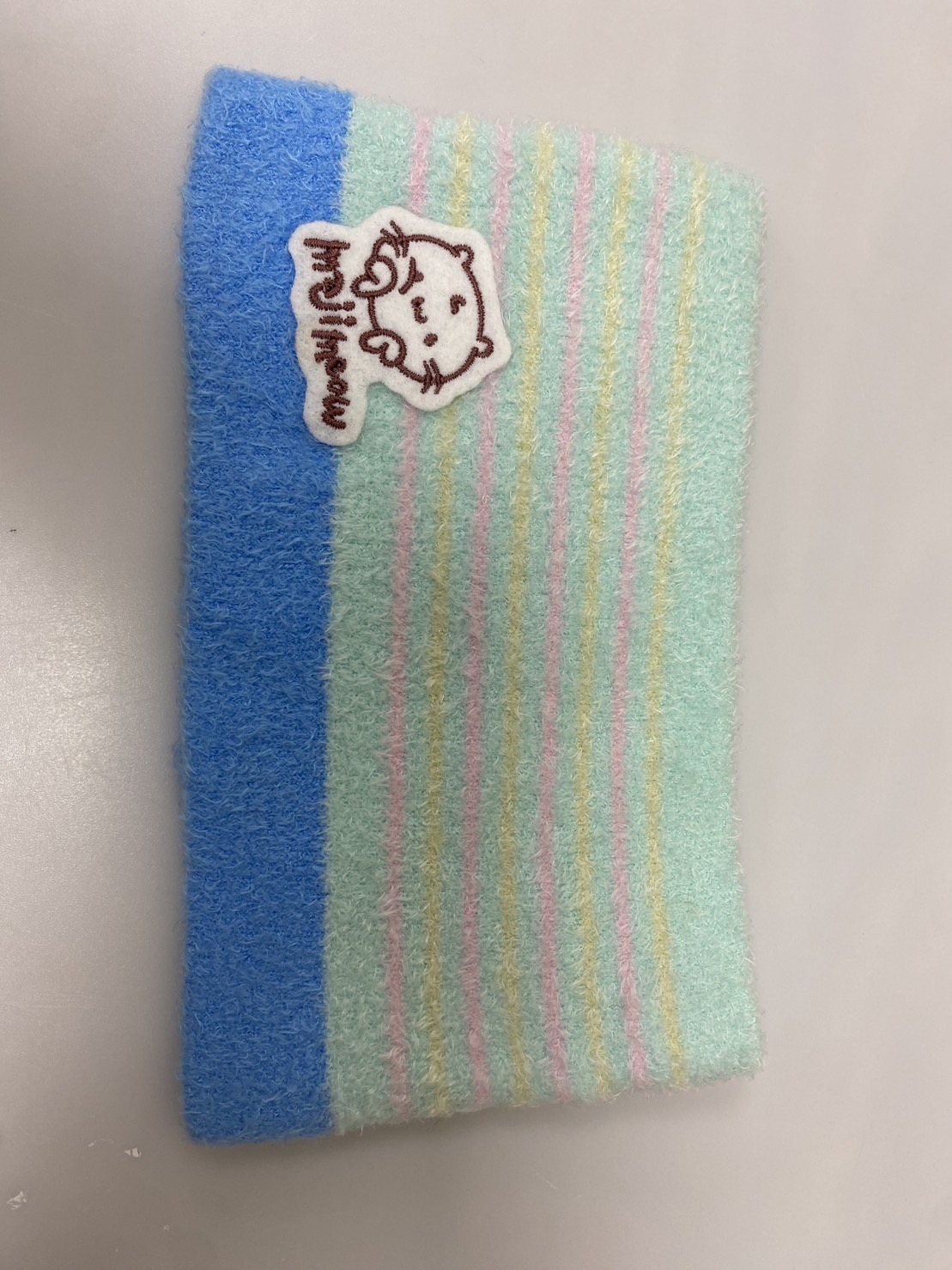 童羽毛繽紛條紋麻吉貓圍脖混色