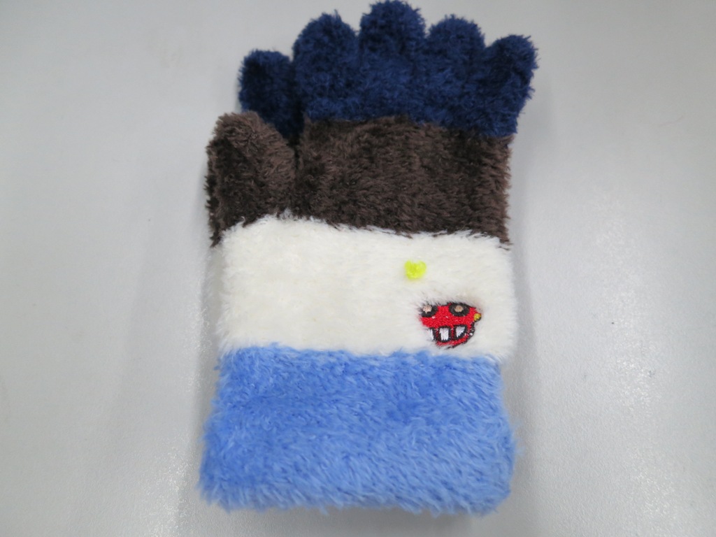 羽毛萊卡四色條紋全指加刺繡