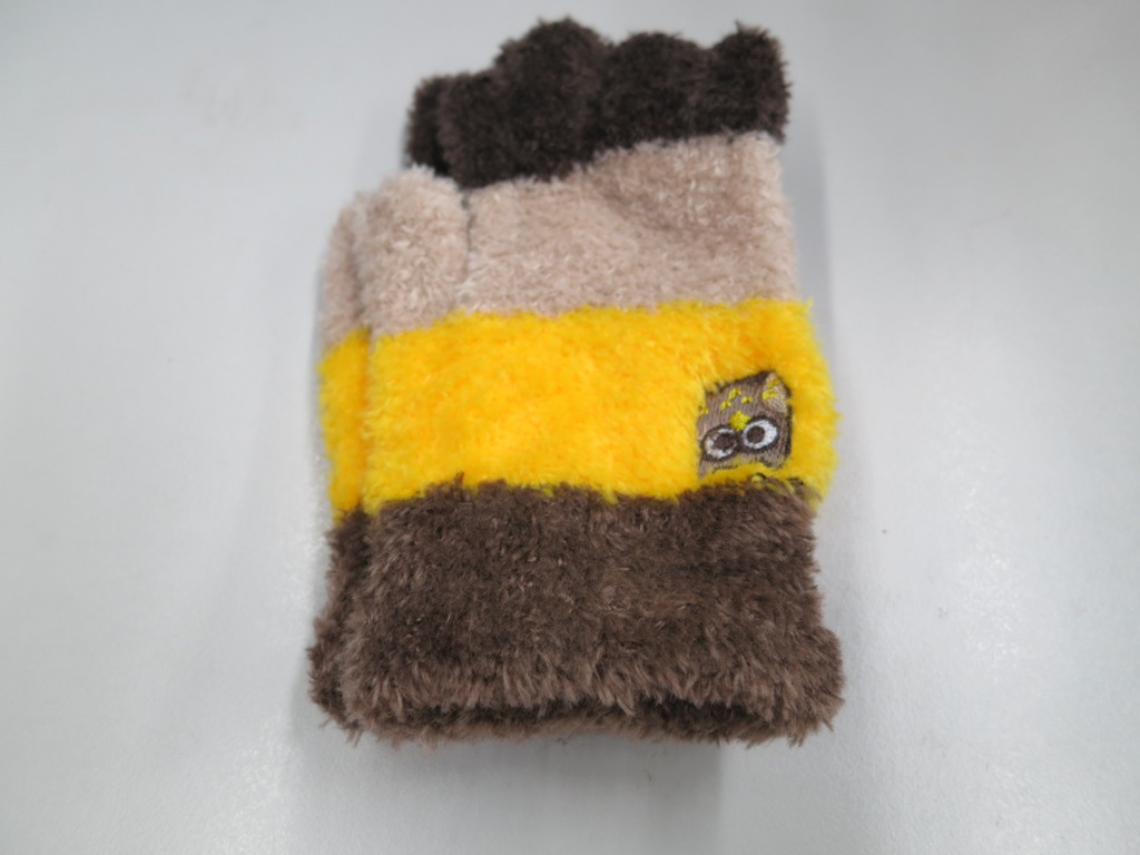 羽毛萊卡四色條紋全指加刺繡