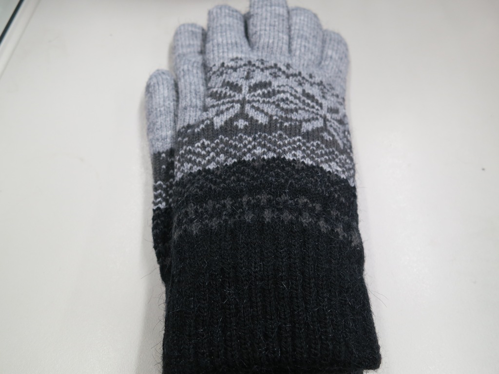 男仕品格雪花雙層手套