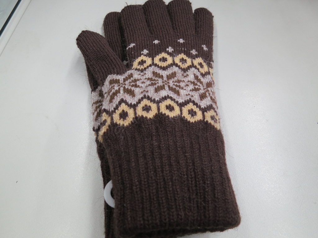男仕六角雪花雙層手套