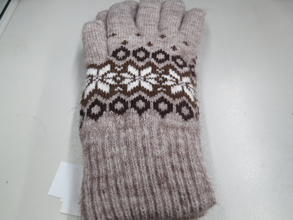 男仕六角雪花雙層手套