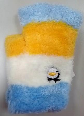 童萊卡四色刺繡半指手套