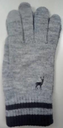 男士刺繡麋鹿觸控手套