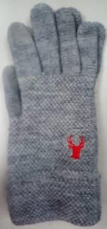 CB 男士刺繡麋鹿觸控單層手套