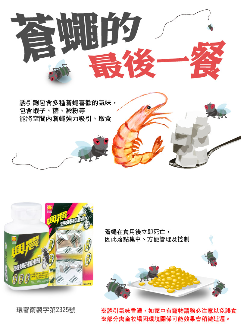 滅蠅飛餌劑