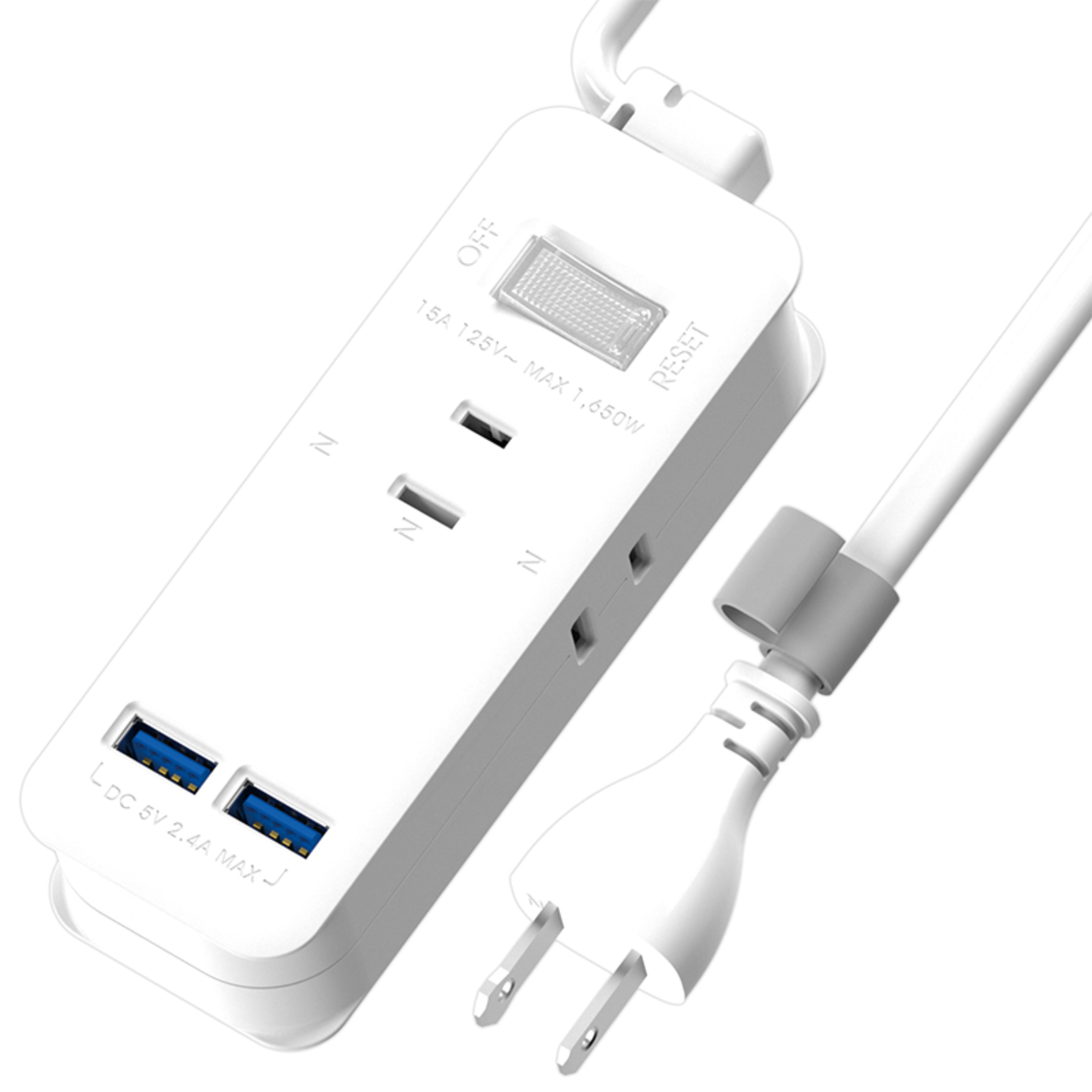 延長用電源線組(附加USB充電座)