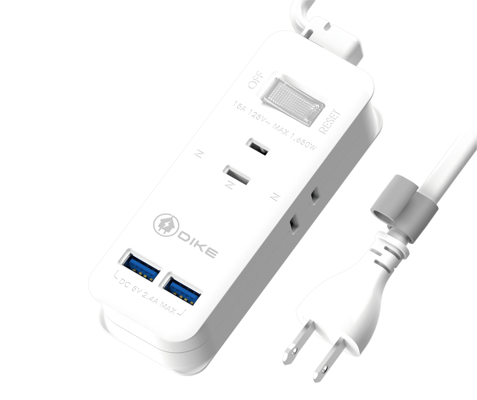 延長用電源線組(附加USB充電座)