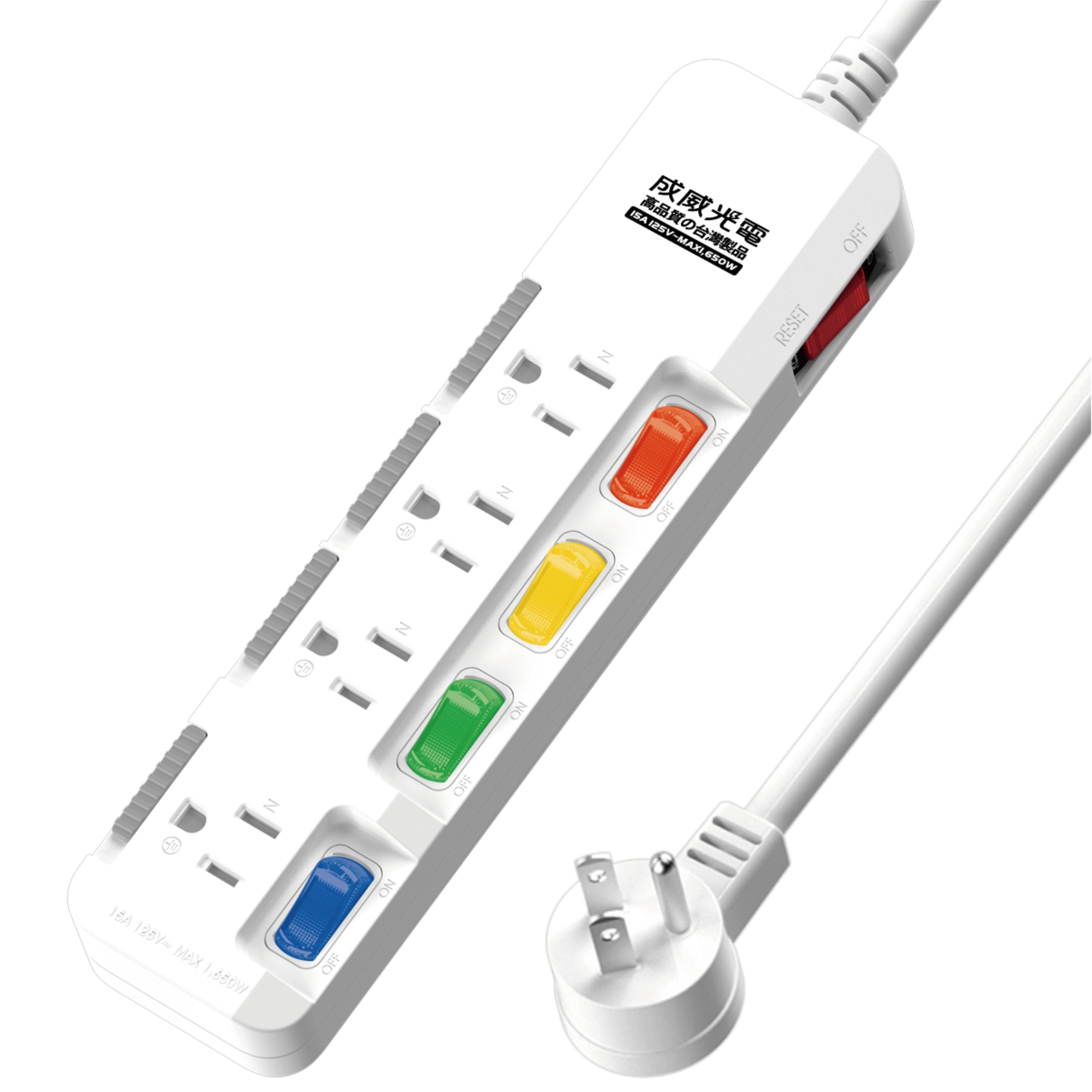 延長用電源線組(2P+E)