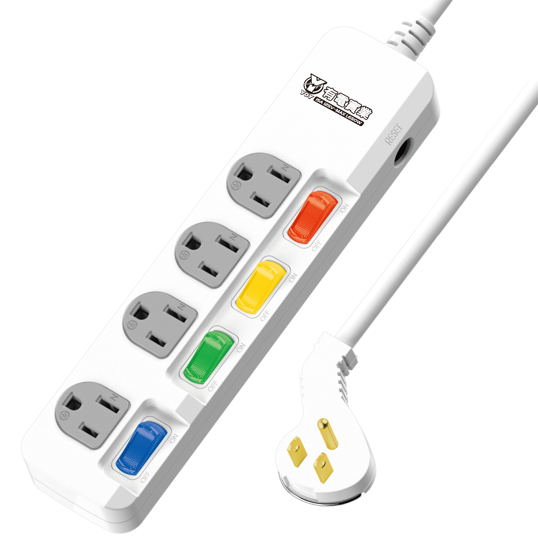延長用電源線組(2P+E)