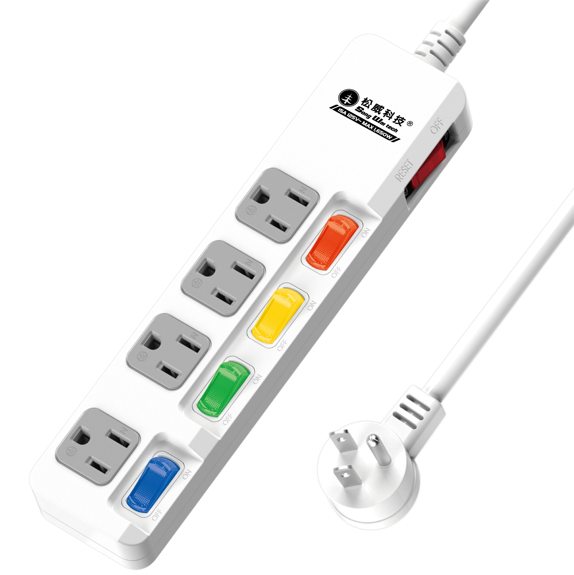 延長用電源線組(2P+E)