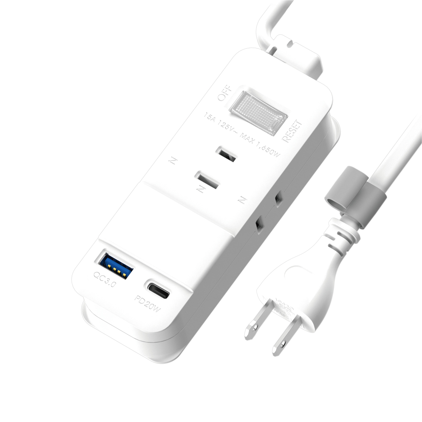 延長用電源線組(附加USB充電座)