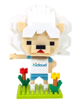 中華電信hiCloud造型吉祥物雲小獅積木