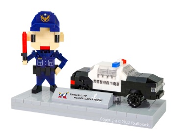 Q版警車+警務人員