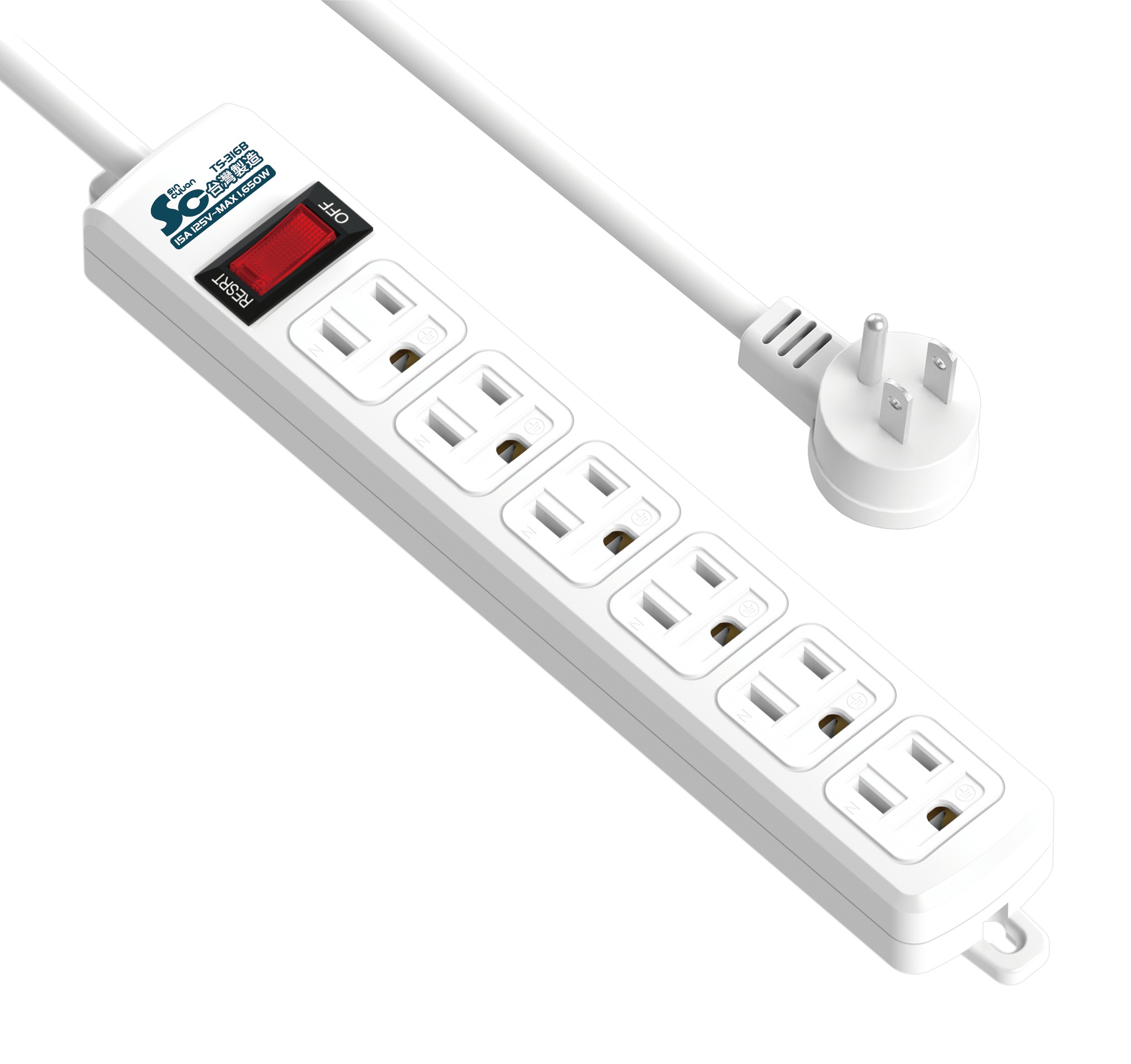 延長用電源線組(2P+E)