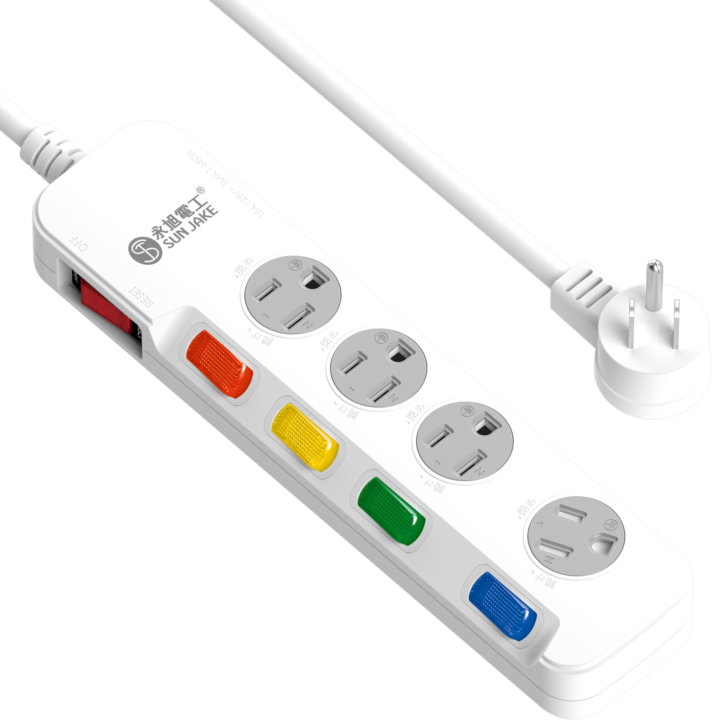 延長用電源線組(2P+E)